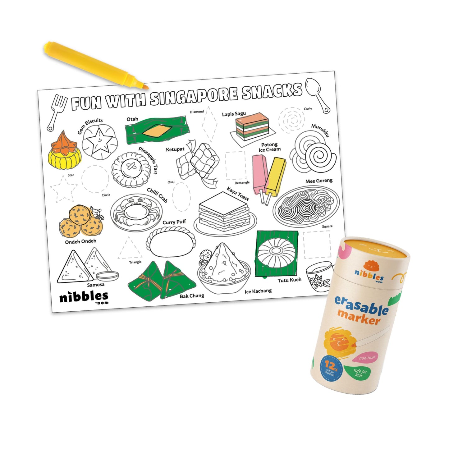 Nibbles by Nom SG Edition Silicone Colouring Mat 8