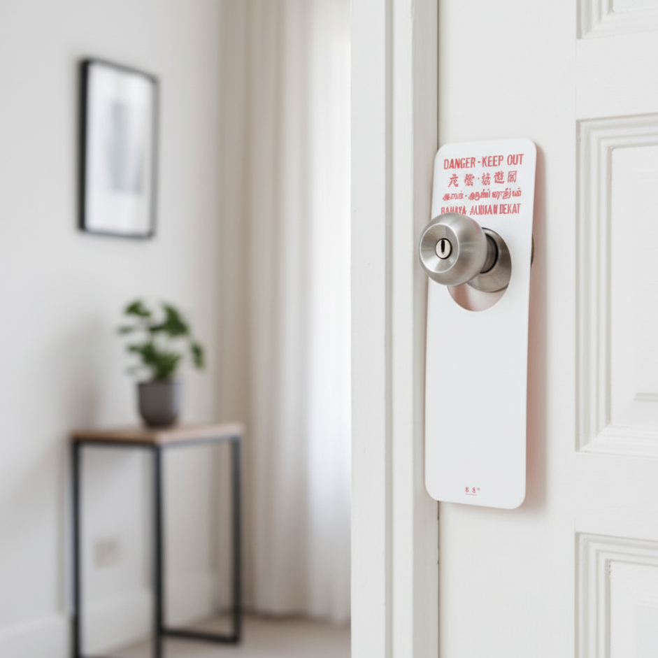 Danger Area Door Hanger