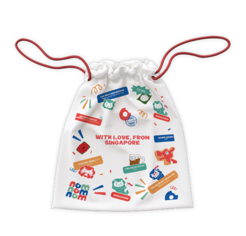Nom Drawstring Bag