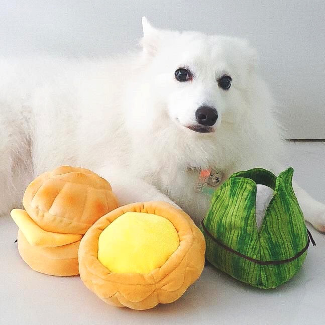 Furball Egg Tart Squeakie Chew Toy (Premium)