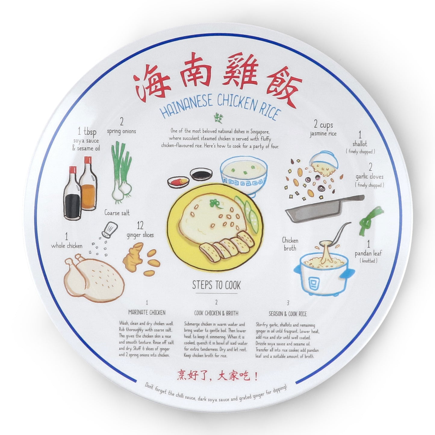 Nom Singapore Recipe Plates Set (6 Designs)