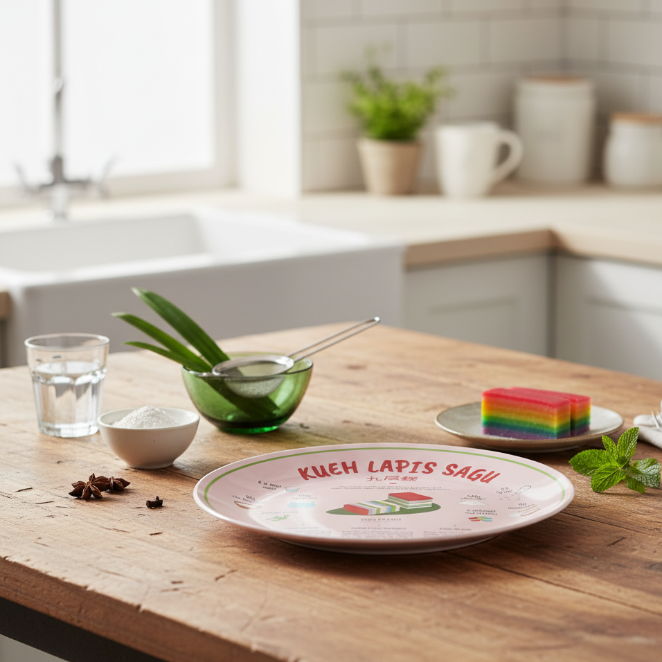 Recipe Plate (Kueh Lapis Sagu)