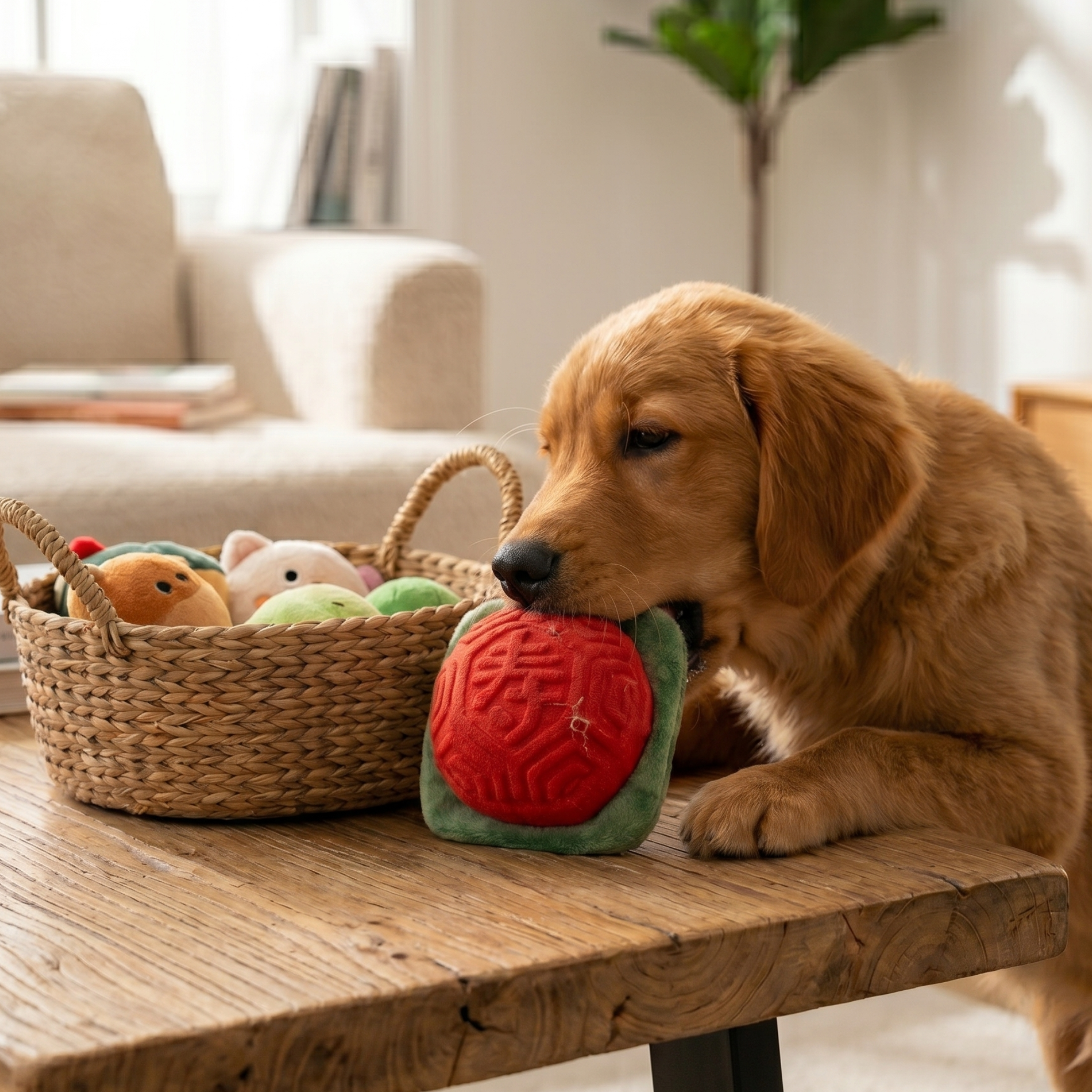 Waggle Ang Ku Kueh Squeakie Chew Toy