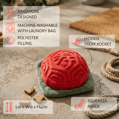 Waggle Ang Ku Kueh Squeakie Chew Toy