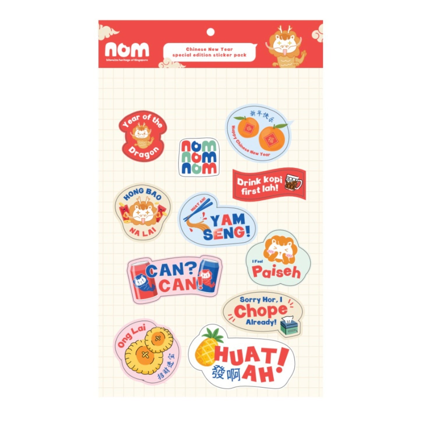 Nom CNY Sticker Pack