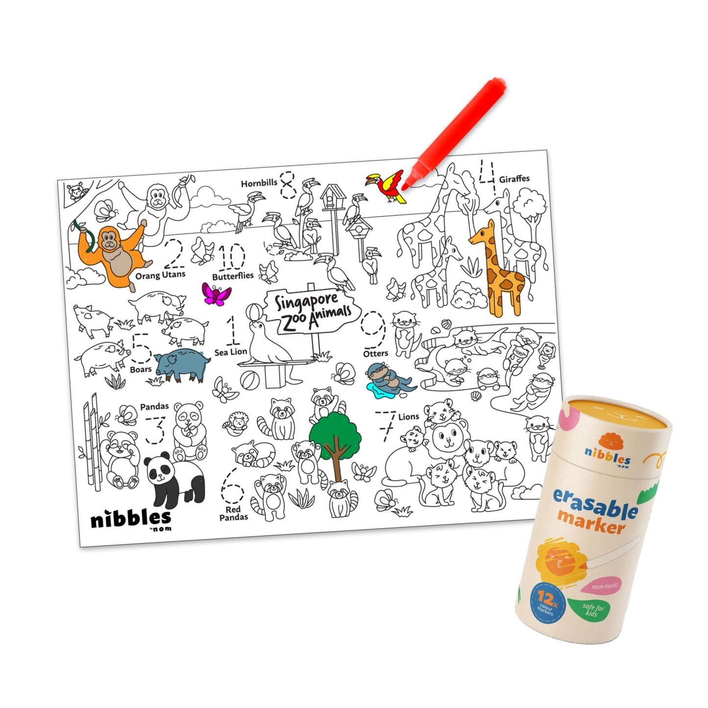 Nibbles by Nom SG Edition Silicone Colouring Mat