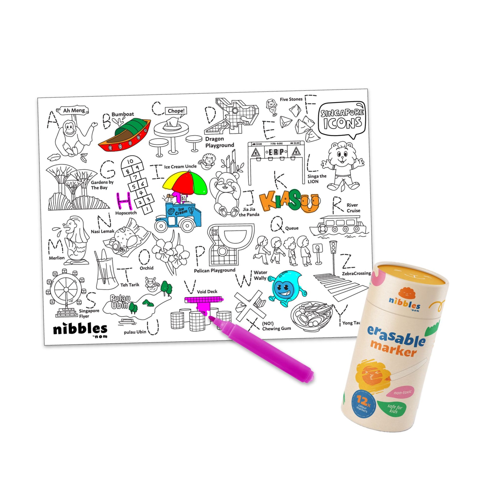 Nibbles by Nom SG Edition Silicone Colouring Mat 9