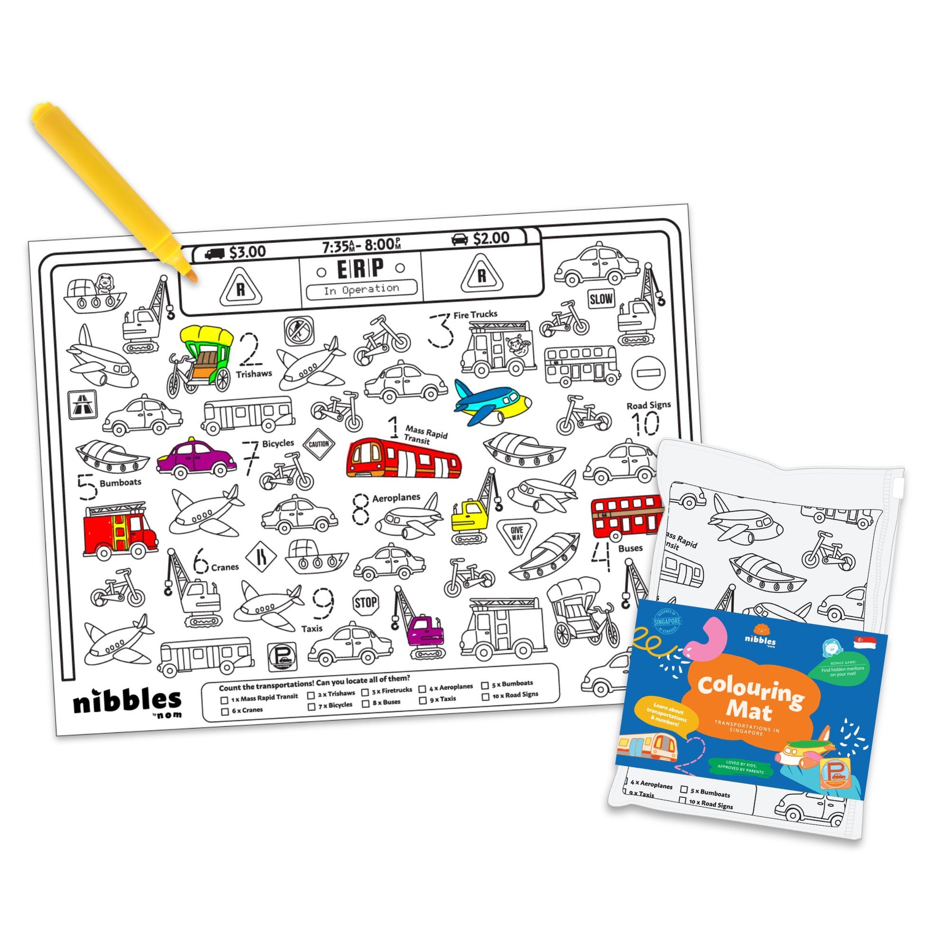 Nibbles by Nom SG Edition Silicone Colouring Mat 10