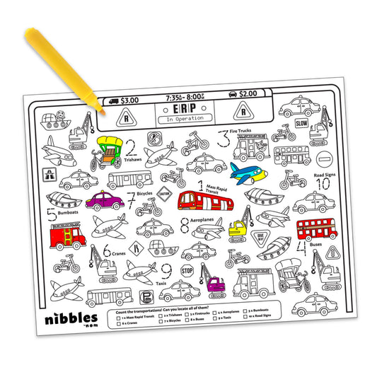 Nibbles by Nom SG Transport Silicone Colouring Mat