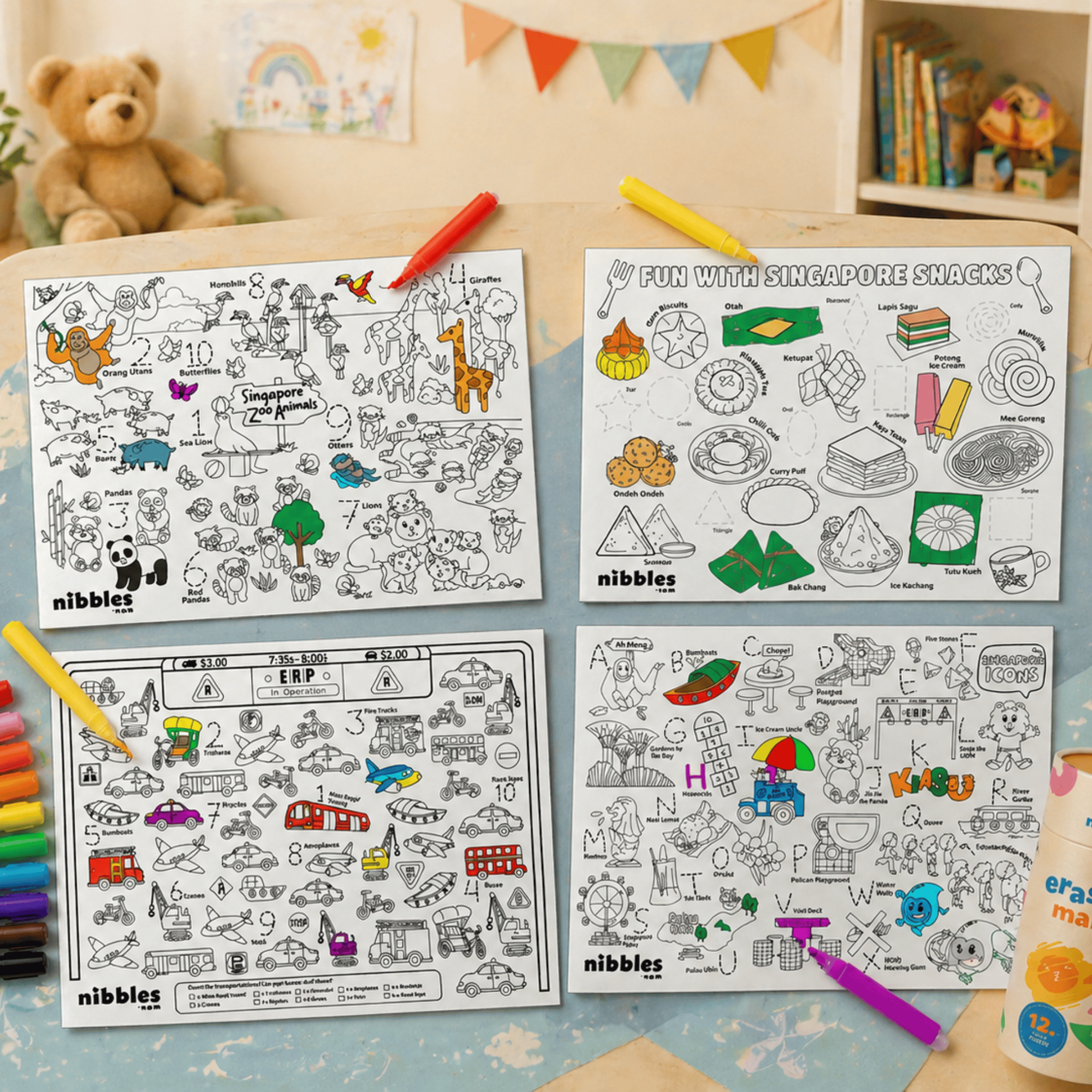 Nibbles by Nom SG Edition Silicone Colouring Mat