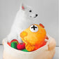 Furball Curry Fish Head Pet Bed Set