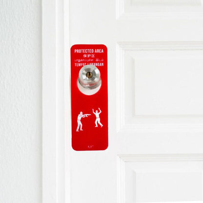 Danger Area Door Hanger