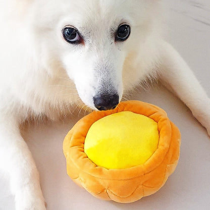 Waggle Egg Tart Squeakie Chew Toy (Premium)