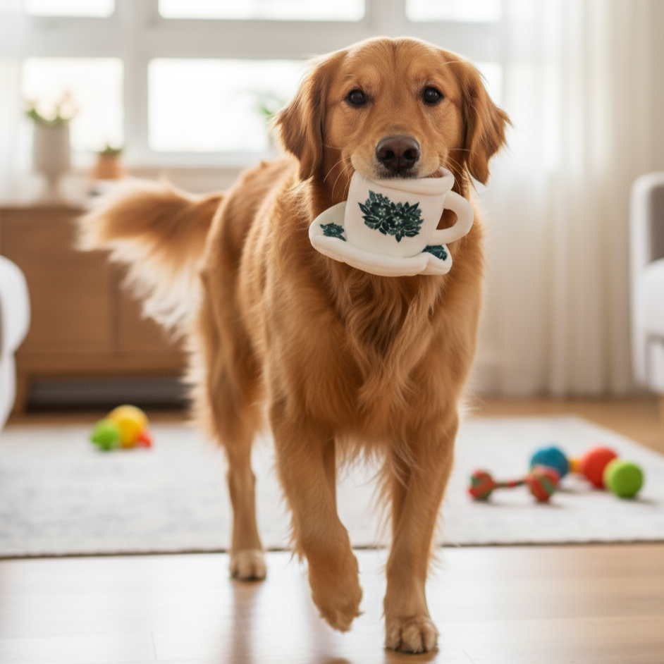 Waggle Kopi Cup Squeakie Chew Toy