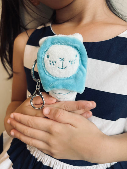 Merlion Chou Chou Mini Keychain (Pink/Blue)