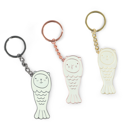 Merlion Chou Chou Keychain (Rose Gold)