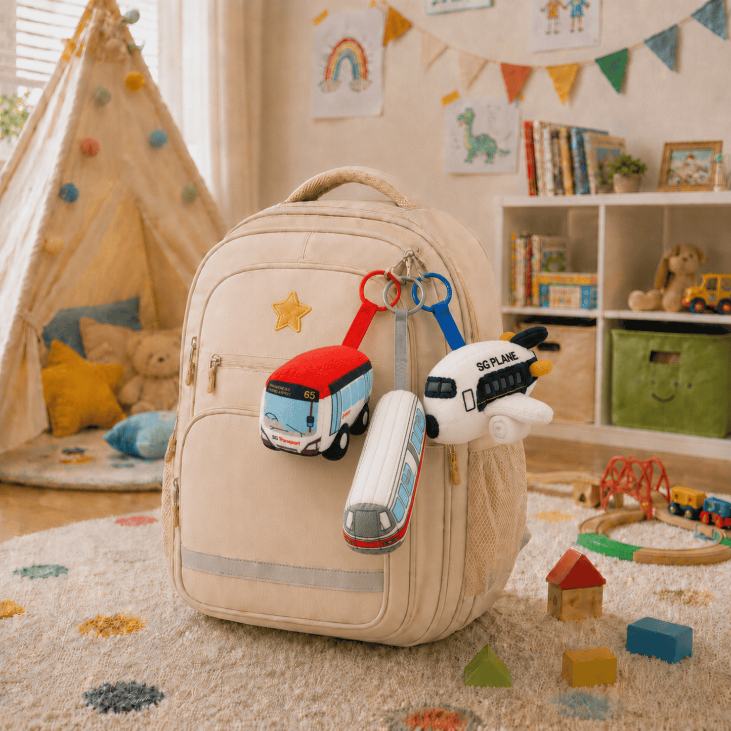 [Pre-Order] Nibbles by Nom Mini Transport Series Keychains - Squeeze to Play Sound, Soft Collectible Kids Toy