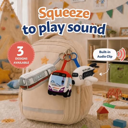 Nibbles by Nom Mini Transport Series Keychains - Squeeze to Play Sound, Soft Collectible Kids Toy