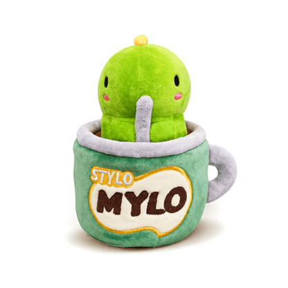 [Pre-order] Nibbles by Nom Mylo Dino Plush - SG Chocolate Malt Drink, Cute Dino Soft Toy & Mylo Cup Stationery Holder