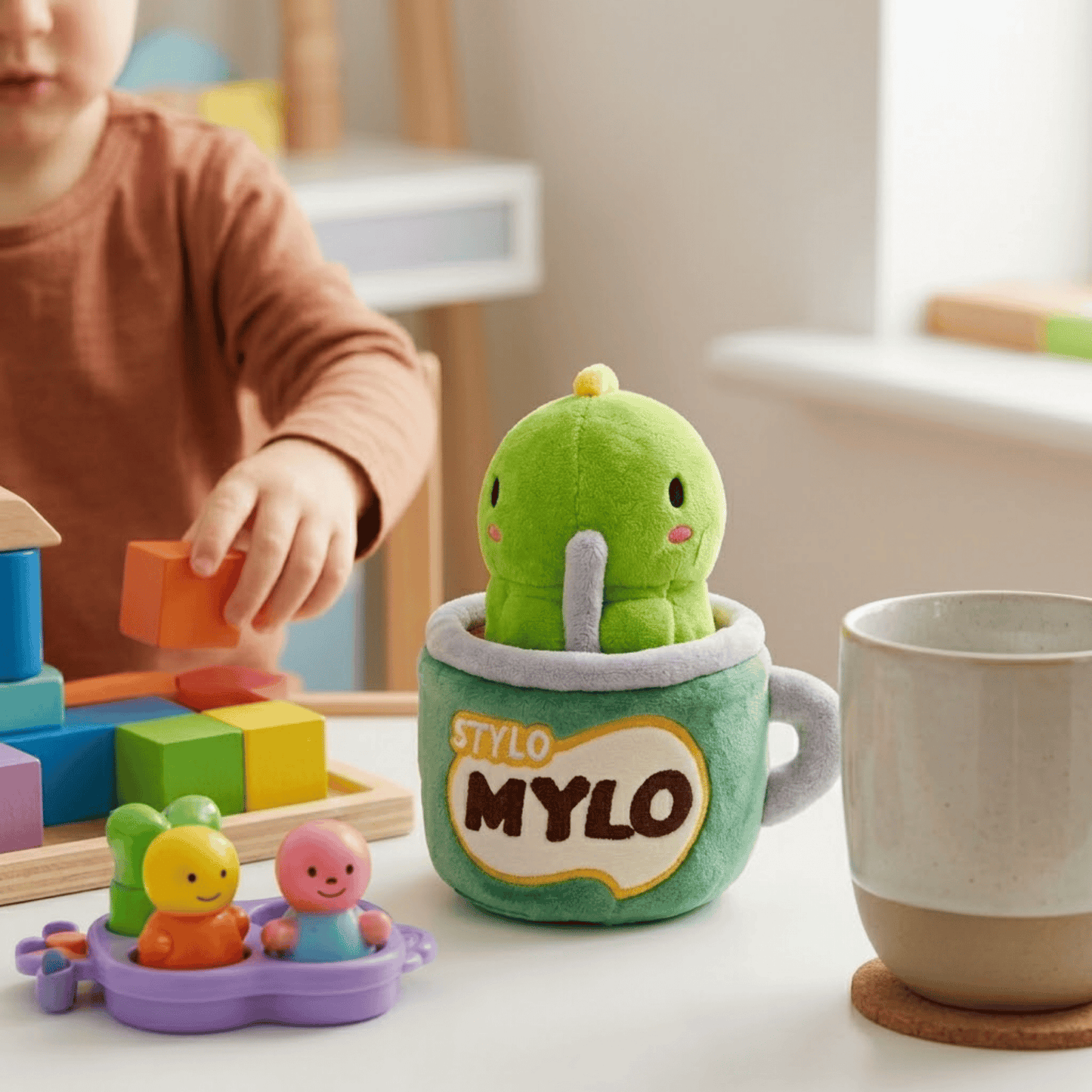 [Pre-order] Nibbles by Nom Mylo Dino Plush - SG Chocolate Malt Drink, Cute Dino Soft Toy & Mylo Cup Stationery Holder