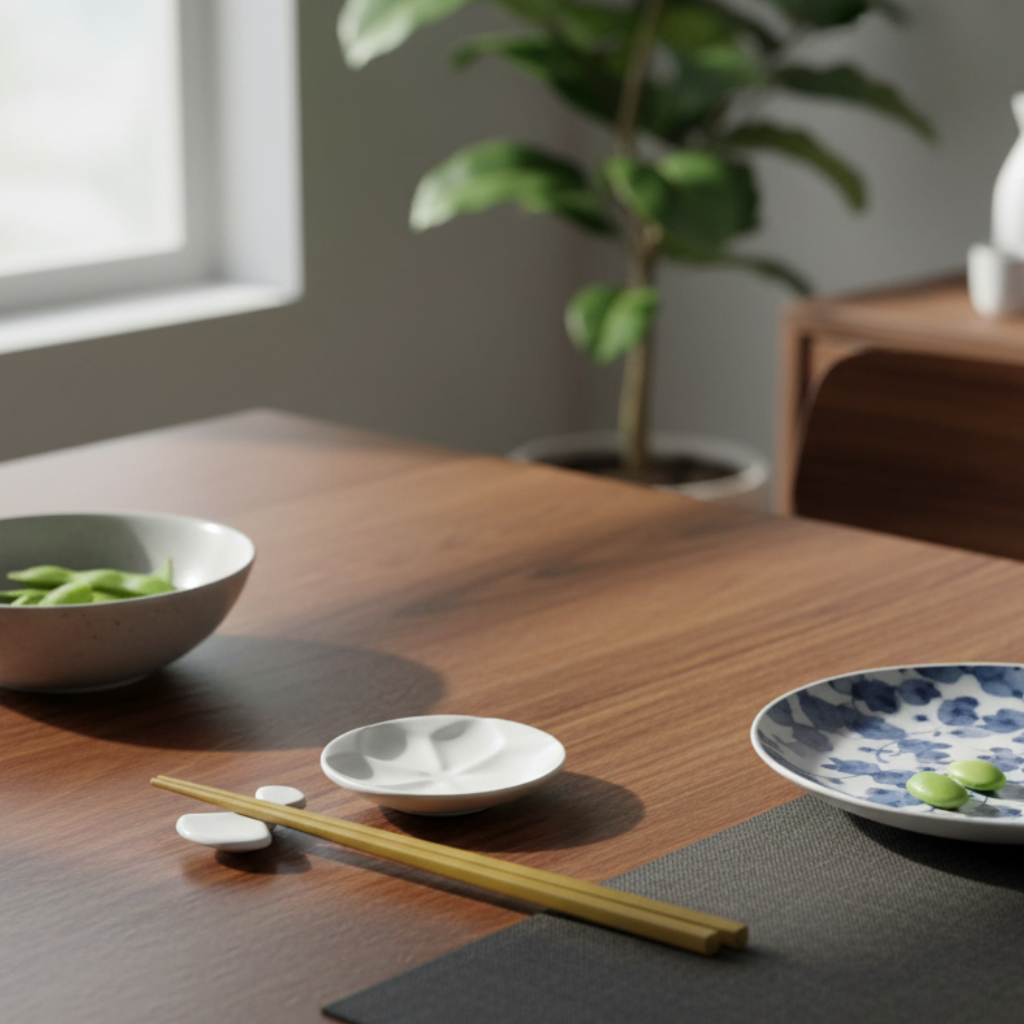 Orchid Saucer + Chopstick Rest
