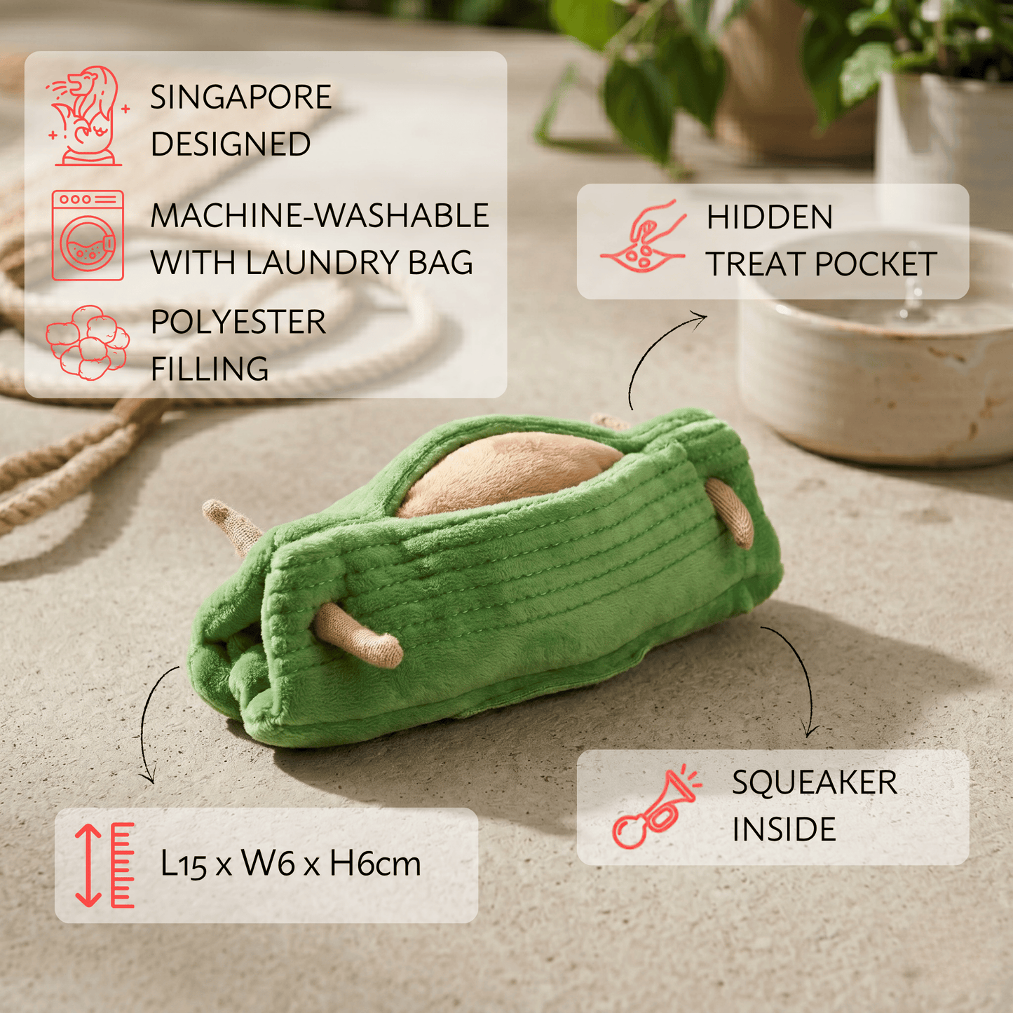 Waggle Otah Squeakie Chew Toy