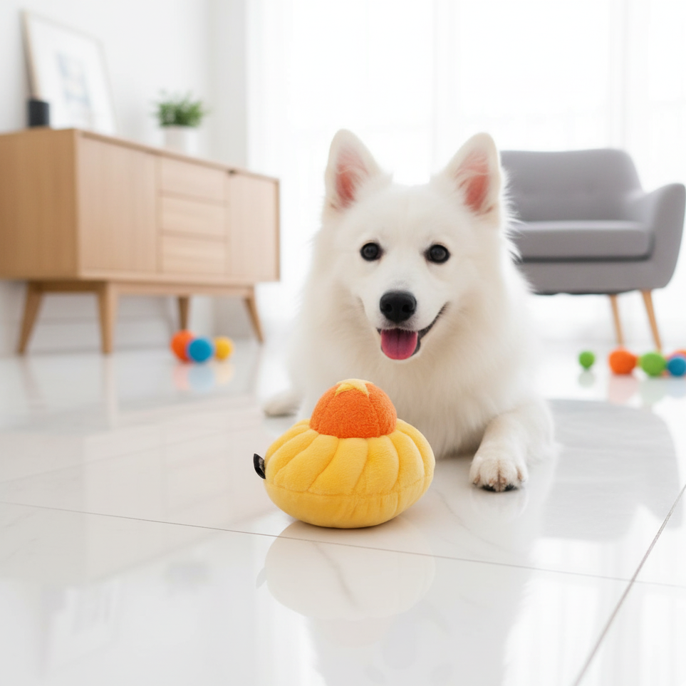Waggle Pineapple Tart Squeakie Chew Toy