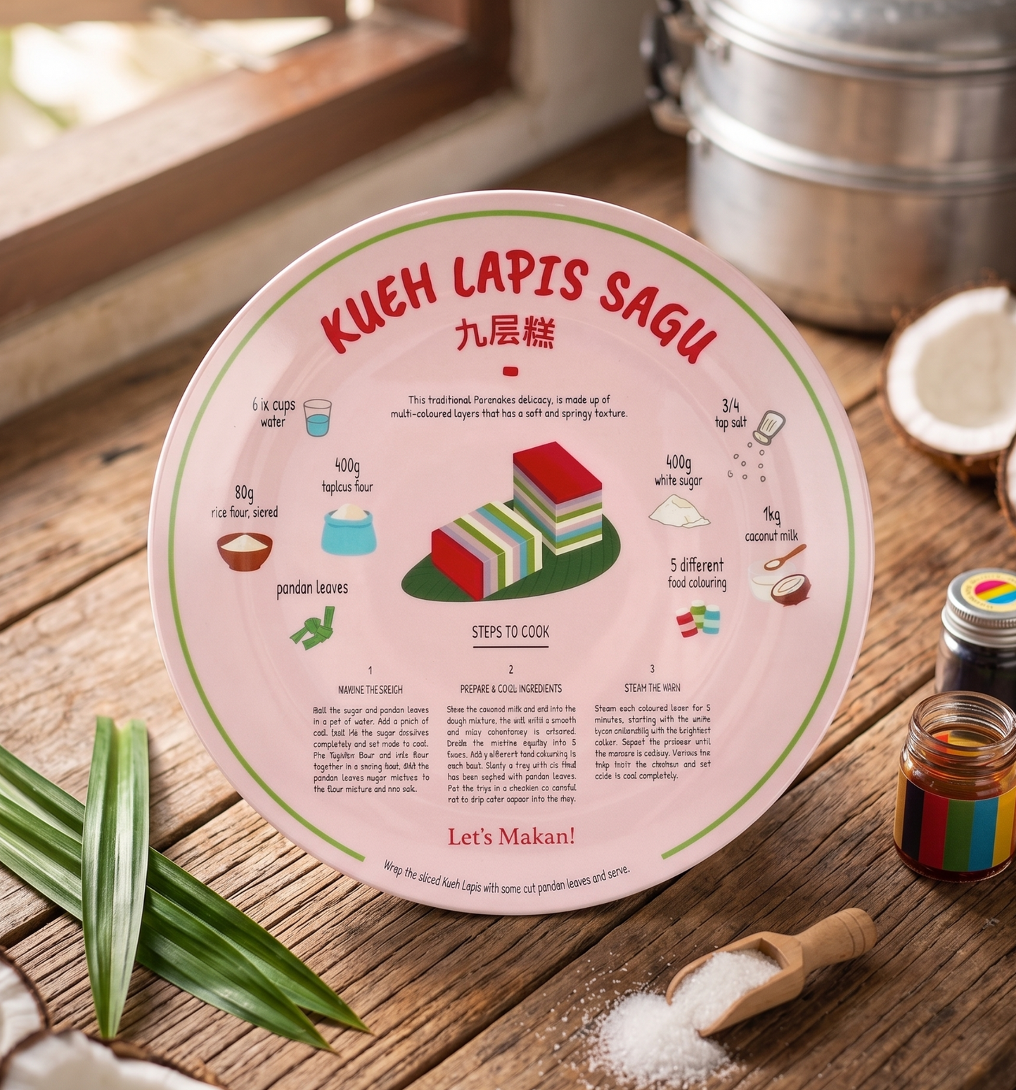 Recipe Plate (Kueh Lapis Sagu)