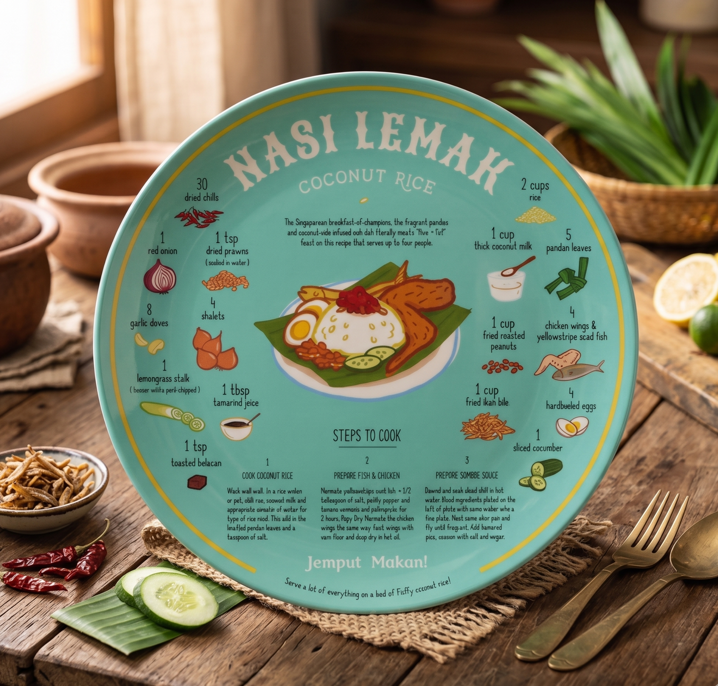 Recipe Plate (Nasi Lemak)
