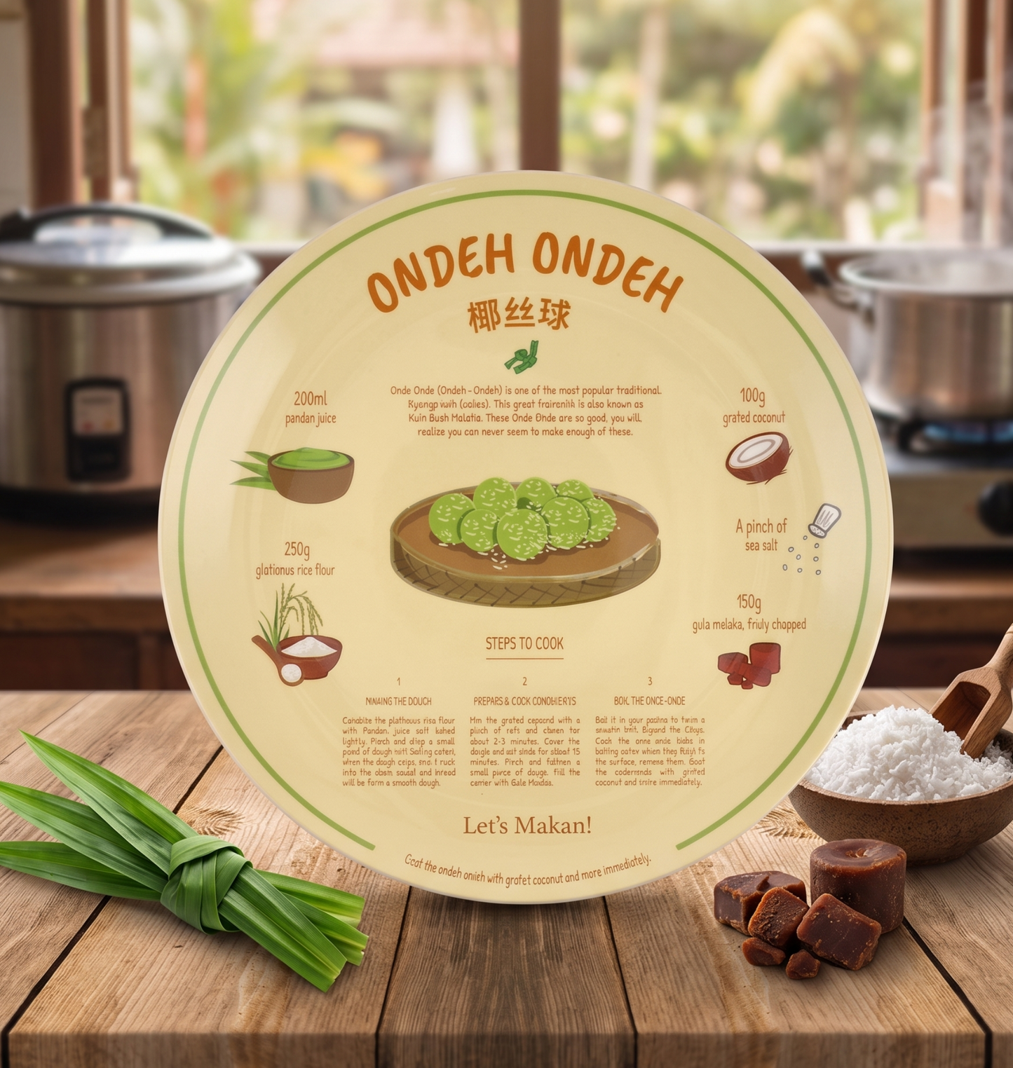 Recipe Plate (Ondeh Ondeh)