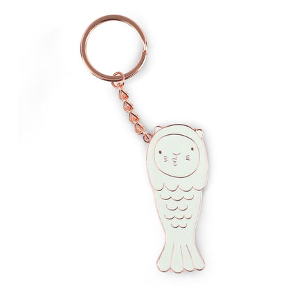 Merlion Chou Chou Keychain (Rose Gold)