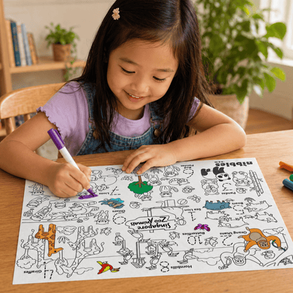 Nibbles by Nom SG Zoo Silicone Colouring Mat