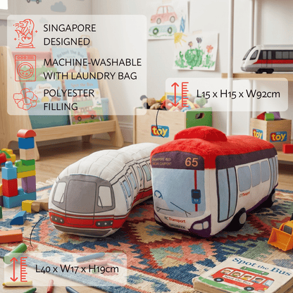 Nibbles by Nom Singapore Bus & Train Plush