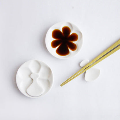 Orchid Saucer + Chopstick Rest